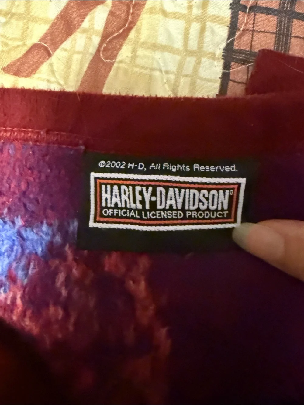 Harley-Davidson Blue, Red & White Motorcycle Logo Accent Mat